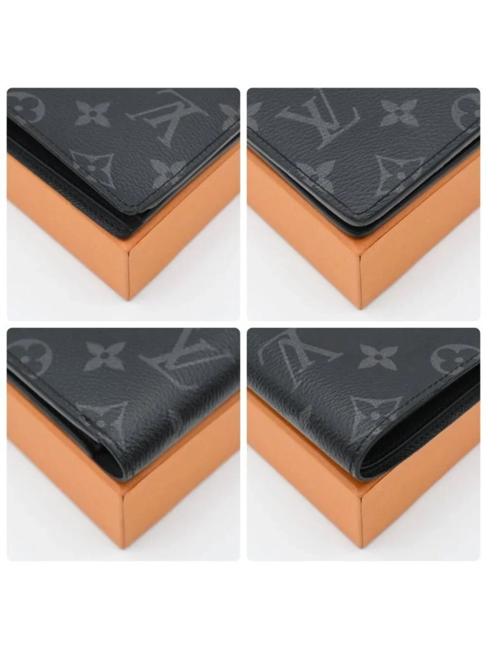 Louis Vuitton Monogram Eclipse Multiple Bifold Wallet Black